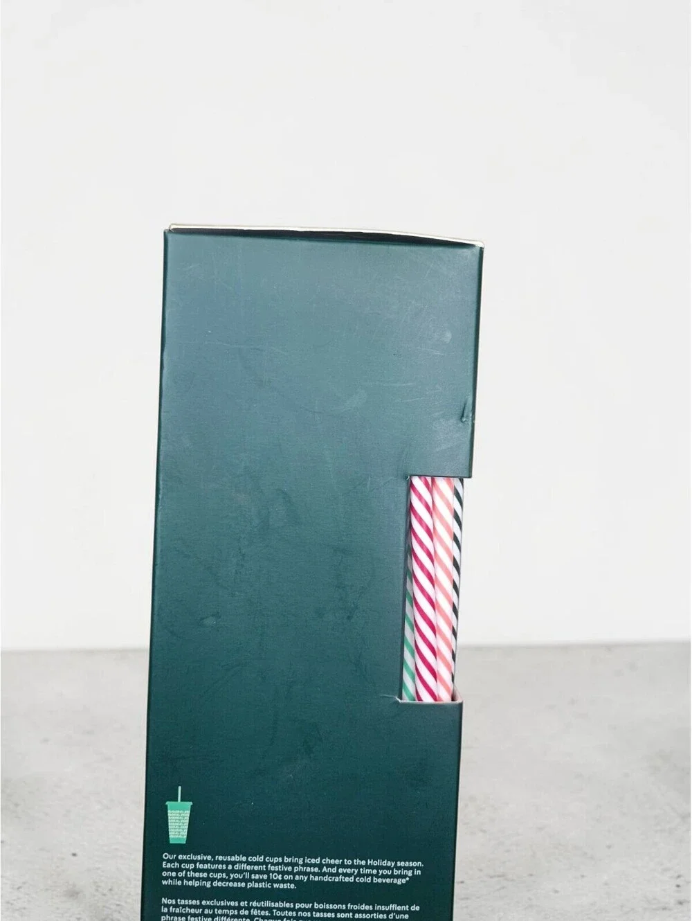 Starbucks Reusable Cold Cups – 5-Piece Set | 24 oz | Holiday Candy Stripe
